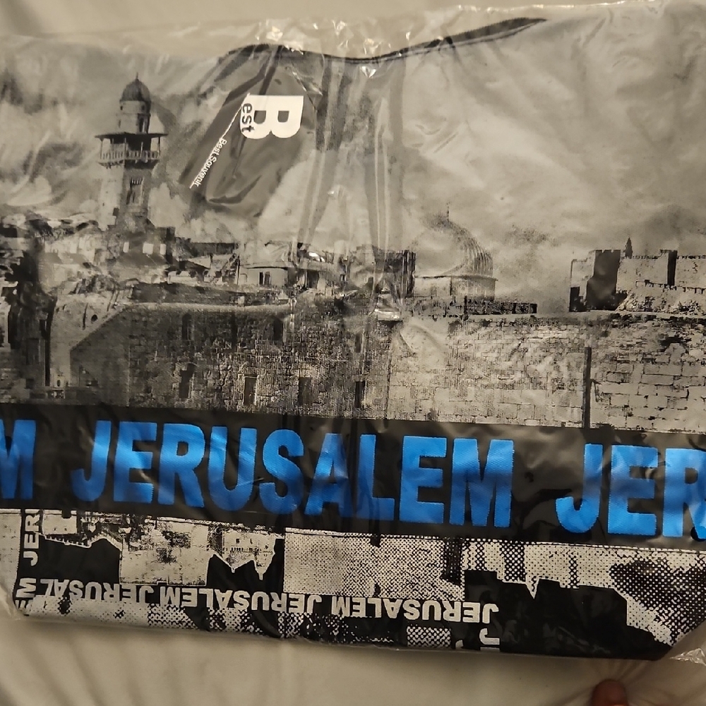Black and Blue Jerusalem Graphic T-Shirt